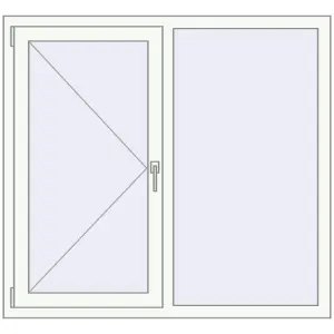 fereastră 1300x1200 - REHAU EURO-DESIGN 60 . Vedere din interior Cumpără Ferestre 1300x1200 mm BASE REHAU EURO 60 RAL 9016 Traffic white two-sided