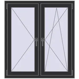 fereastră 1050x1160 - REHAU EURO-DESIGN 70 . Vedere din interior Cumpără Ferestre 1050x1160 mm OPTIMUM REHAU EURO 70 ANTHRACITE_GREY_GLATT two-sided