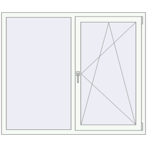 Cumpără Ferestre 1470x1260 mm REHAU ARTEVO RAL 9016 Traffic white two-sided