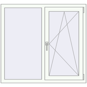 Cumpără Ferestre 1200x1100 mm OPTIMUM REHAU EURO 70 RAL 9016 Traffic white two-sided