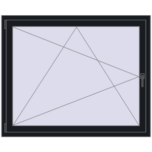 Cumpără Ferestre 1350x1100 mm ENERGY-SAVING REHAU SYNEGO MD BLACK_COOL_110L-2 two-sided