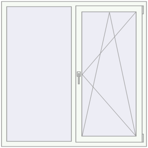 Cumpără Ferestre 1360x1380 mm REHAU ARTEVO RAL 9016 Traffic white two-sided
