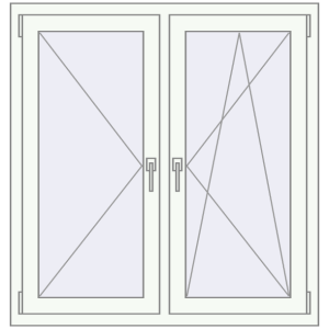 Cumpără Ferestre 1050x1160 mm OPTIMUM REHAU EURO 70 RAL 9016 Traffic white two-sided