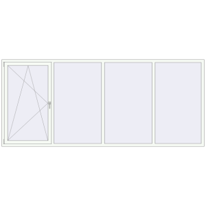 Cumpără Ferestre 3500x1500 mm OPTIMUM REHAU EURO 70 RAL 9016 Traffic white two-sided