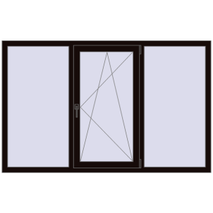 Cumpără Ferestre 1900x1200 mm REHAU ARTEVO BLACK_BROWN two-sided