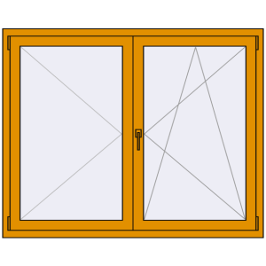 Cumpără Ferestre 1500x1200 mm ALU STANDARD 72 RAL 1006 Maize yellow two-sided