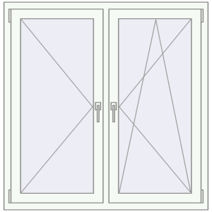 Cumpără Ferestre 1150x1250 mm OPTIMUM REHAU EURO 70 RAL 9016 Traffic white two-sided