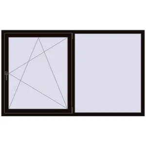 Cumpără Ferestre 2000x1200 mm REHAU ARTEVO BLACK_BROWN two-sided