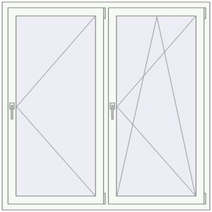 Cumpără Ferestre 1500x1500 mm BASE REHAU EURO 60 RAL 9016 Traffic white two-sided