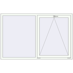 Cumpără Ferestre 1800x1150 mm BASE REHAU EURO 60 RAL 9016 Traffic white two-sided