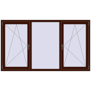 Cumpără Ferestre 2100x1200 mm REHAU ARTEVO BLACK_CHERRY two-sided
