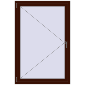 Cumpără Ferestre 1000x1500 mm BASE REHAU EURO 60 BLACK_CHERRY two-sided