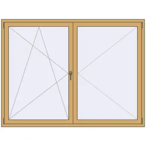 Cumpără Ferestre 2000x1500 mm ALU STANDARD 72 RAL 1002 Sand yellow two-sided