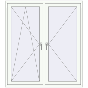 Cumpără Ferestre 1300x1500 mm ENERGY-SAVING REHAU SYNEGO MD RAL 9016 Traffic white two-sided