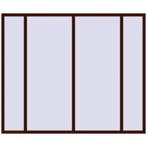 Cumpără Ferestre 2400x2000 mm REHAU ARTEVO BLACK_CHERRY two-sided
