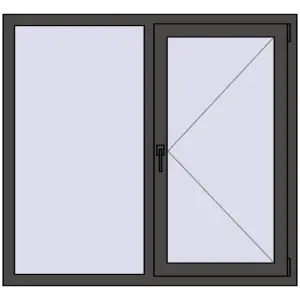 Cumpără Ferestre 1300x1200 mm OPTIMUM REHAU EURO 70 BASALT_GREY two-sided