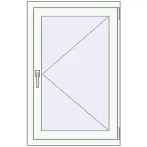 Cumpără Ferestre 640x990 mm BASE REHAU EURO 60 RAL 9016 Traffic white two-sided