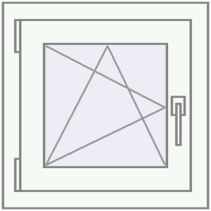 Cumpără Ferestre 500x500 mm REHAU BRILLANT DESIGN RAL 9016 Traffic white two-sided