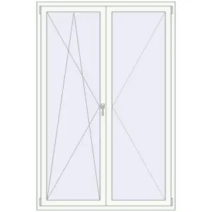 Cumpără Ferestre 1400x2100 mm BASE REHAU EURO 60 ANTHRACITE_GREY_GLATT external