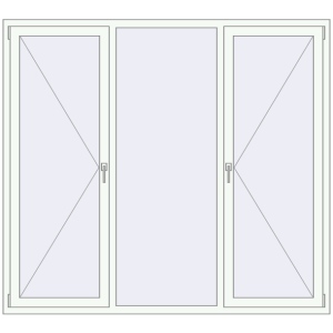 Cumpără Ferestre 2000x1800 mm OPTIMUM REHAU EURO 70 RAL 9016 Traffic white two-sided