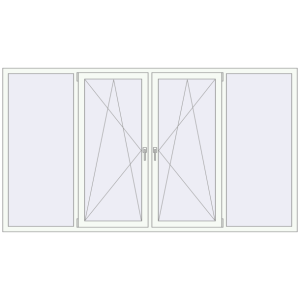 Cumpără Ferestre 2700x1500 mm ALU LIGHT A RAL 9016 Traffic white two-sided