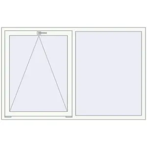 Cumpără Ferestre 1800x1150 mm BASE REHAU EURO 60 RAL 9016 Traffic white two-sided