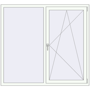 Cumpără Ferestre 1600x1450 mm OPTIMUM REHAU EURO 70 RAL 9016 Traffic white two-sided