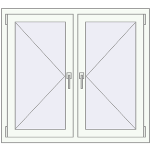 Cumpără Ferestre 1140x1020 mm BASE REHAU EURO 60 RAL 9016 Traffic white two-sided