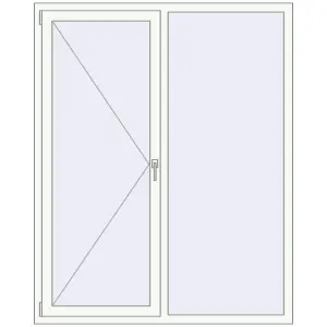 Cumpără Ferestre 1450x1800 mm BASE REHAU EURO 60 RAL 9016 Traffic white two-sided
