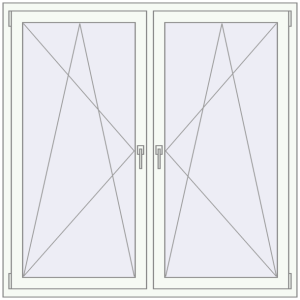 Cumpără Ferestre 1500x1500 mm BASE REHAU EURO 60 RAL 9016 Traffic white two-sided