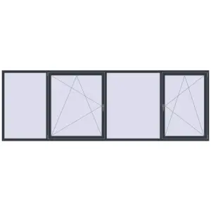 fereastră 4100x1400 - REHAU SYNEGO MD . Vedere din interior Cumpără Ferestre 4100x1400 mm ENERGY-SAVING REHAU SYNEGO MD ANTHRACITE_GREY_STRUKTURAL two-sided