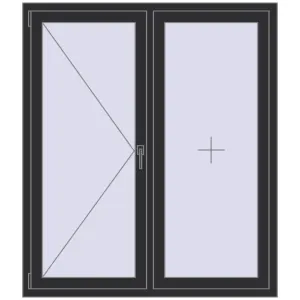 fereastră 1300x1500 - REHAU SYNEGO MD . Vedere din interior Cumpără Ferestre 1300x1500 mm ENERGY-SAVING REHAU SYNEGO MD ANTHRACITE_GREY_GLATT two-sided