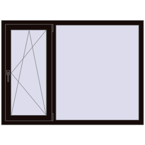 fereastră 1500x1100 - REHAU SYNEGO MD . Vedere din interior Cumpără Ferestre 1500x1100 mm ENERGY-SAVING REHAU SYNEGO MD BLACK_BROWN two-sided