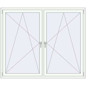 Cumpără Ferestre 1800x1500 mm ENERGY-SAVING REHAU SYNEGO MD RAL 9016 Traffic white two-sided