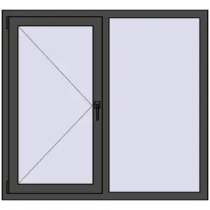 Cumpără Ferestre 1300x1200 mm REHAU ARTEVO BASALT_GREY two-sided