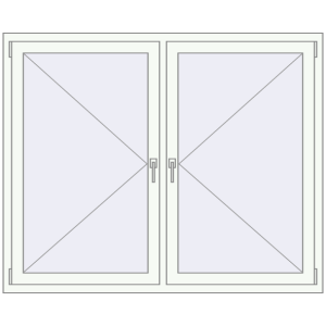 Cumpără Ferestre 1600x1300 mm ALU LIGHT A RAL 9016 Traffic white two-sided