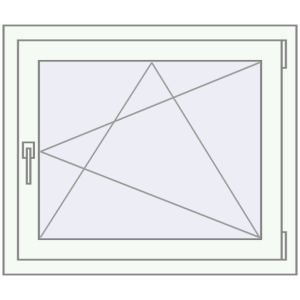 fereastră 750x650 - REHAU EURO-DESIGN 60 . Vedere din interior Cumpără Ferestre 750x650 mm BASE REHAU EURO 60 RAL 9016 Traffic white two-sided