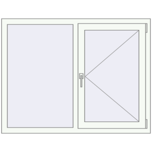 Cumpără Ferestre 1250x1000 mm BASE REHAU EURO 60 RAL 9016 Traffic white two-sided