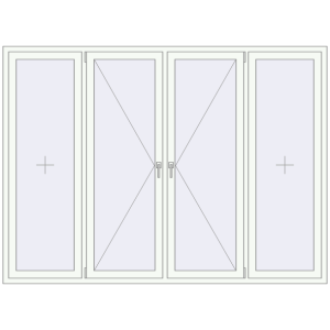 Cumpără Ferestre 2470x1810 mm REHAU BRILLANT DESIGN RAL 9016 Traffic white two-sided