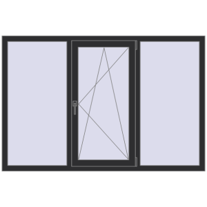 fereastră 1800x1200 - REHAU EURO-DESIGN 70 . Vedere din interior Cumpără Ferestre 1800x1200 mm OPTIMUM REHAU EURO 70 ANTHRACITE_GREY_GLATT two-sided