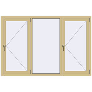 Cumpără Ferestre 1800x1200 mm ALU STANDARD 72 RAL 1000 Green beige two-sided