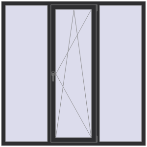 Cumpără Ferestre 1800x1800 mm OPTIMUM REHAU EURO 70 ANTHRACITE_GREY_GLATT two-sided