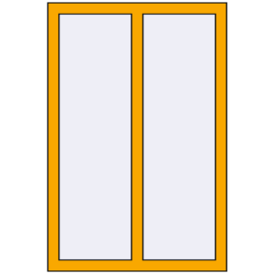 Cumpără Ferestre 800x1200 mm ALU STANDARD 72 RAL 1003 Signal yellow two-sided