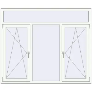 Cumpără Ferestre 1800x1500 mm OPTIMUM REHAU EURO 70 RAL 9016 Traffic white two-sided