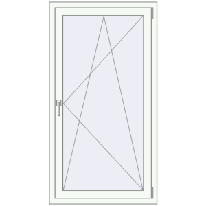 Cumpără Ferestre 800x1500 mm ENERGY-SAVING REHAU SYNEGO MD RAL 9016 Traffic white two-sided