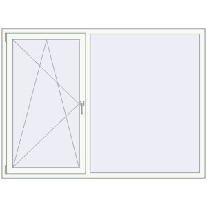 fereastră 1900x1400 - REHAU EURO-DESIGN 70 . Vedere din interior Cumpără Ferestre 1900x1400 mm OPTIMUM REHAU EURO 70 RAL 9016 Traffic white two-sided