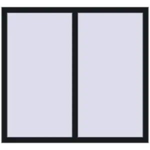 Cumpără Ferestre 1300x1200 mm OPTIMUM REHAU EURO 70 BLACK_COOL_110L-2 two-sided