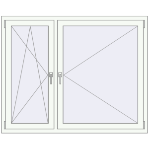 Cumpără Ferestre 1500x1200 mm REHAU BRILLANT DESIGN RAL 9016 Traffic white two-sided