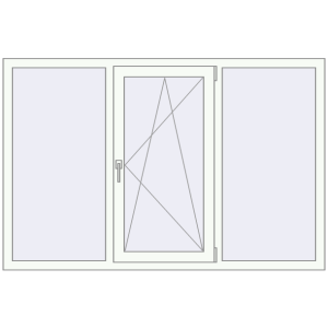 Cumpără Ferestre 1750x1150 mm ALU LIGHT A RAL 9016 Traffic white two-sided