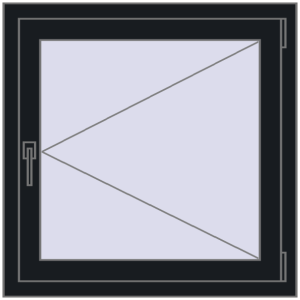 Cumpără Ferestre 800x800 mm OPTIMUM REHAU EURO 70 BLACK_COOL_110L-2 two-sided